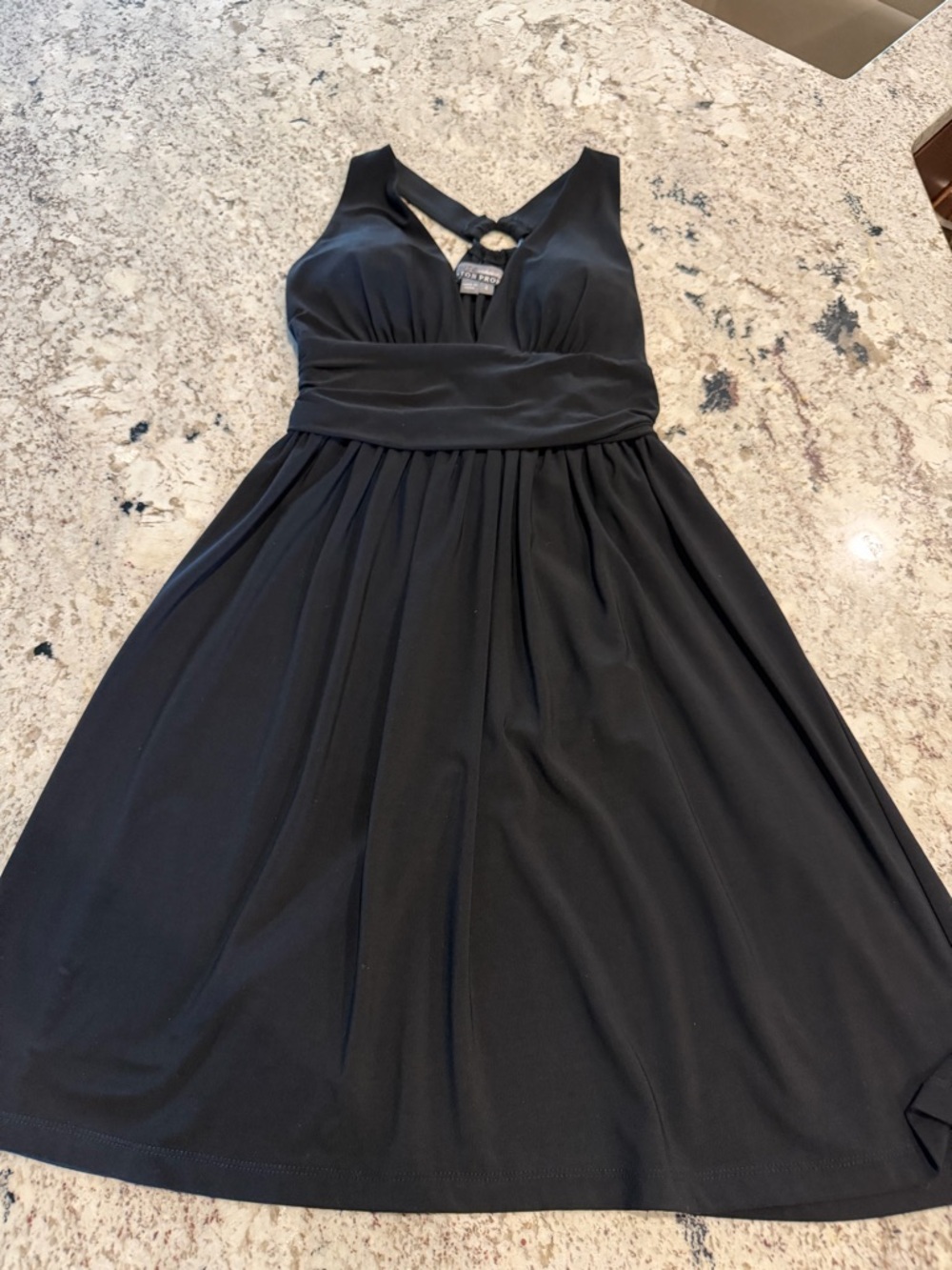 Classic Black V-Neck Women's Dress